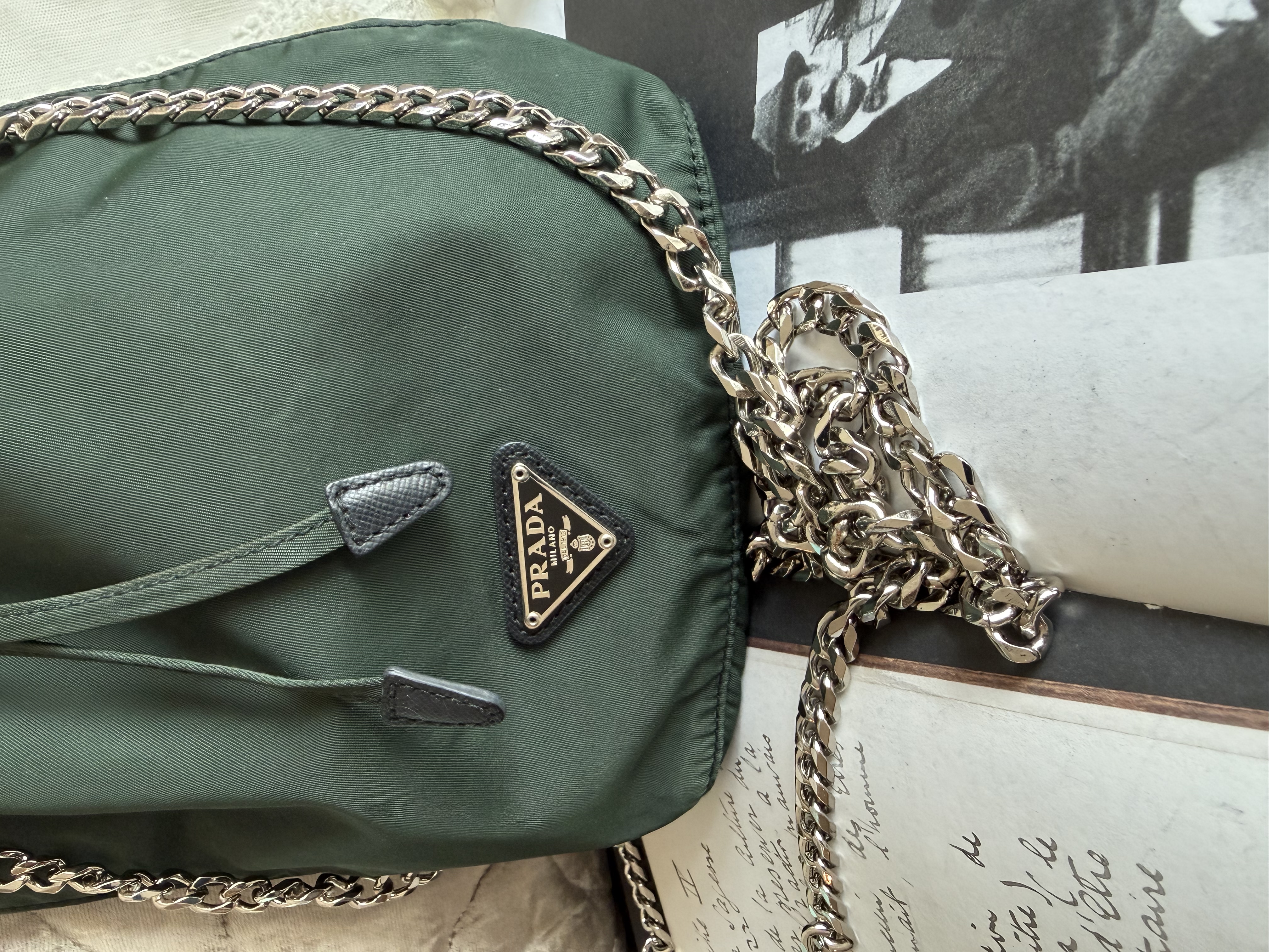 Prada green Bucket bag