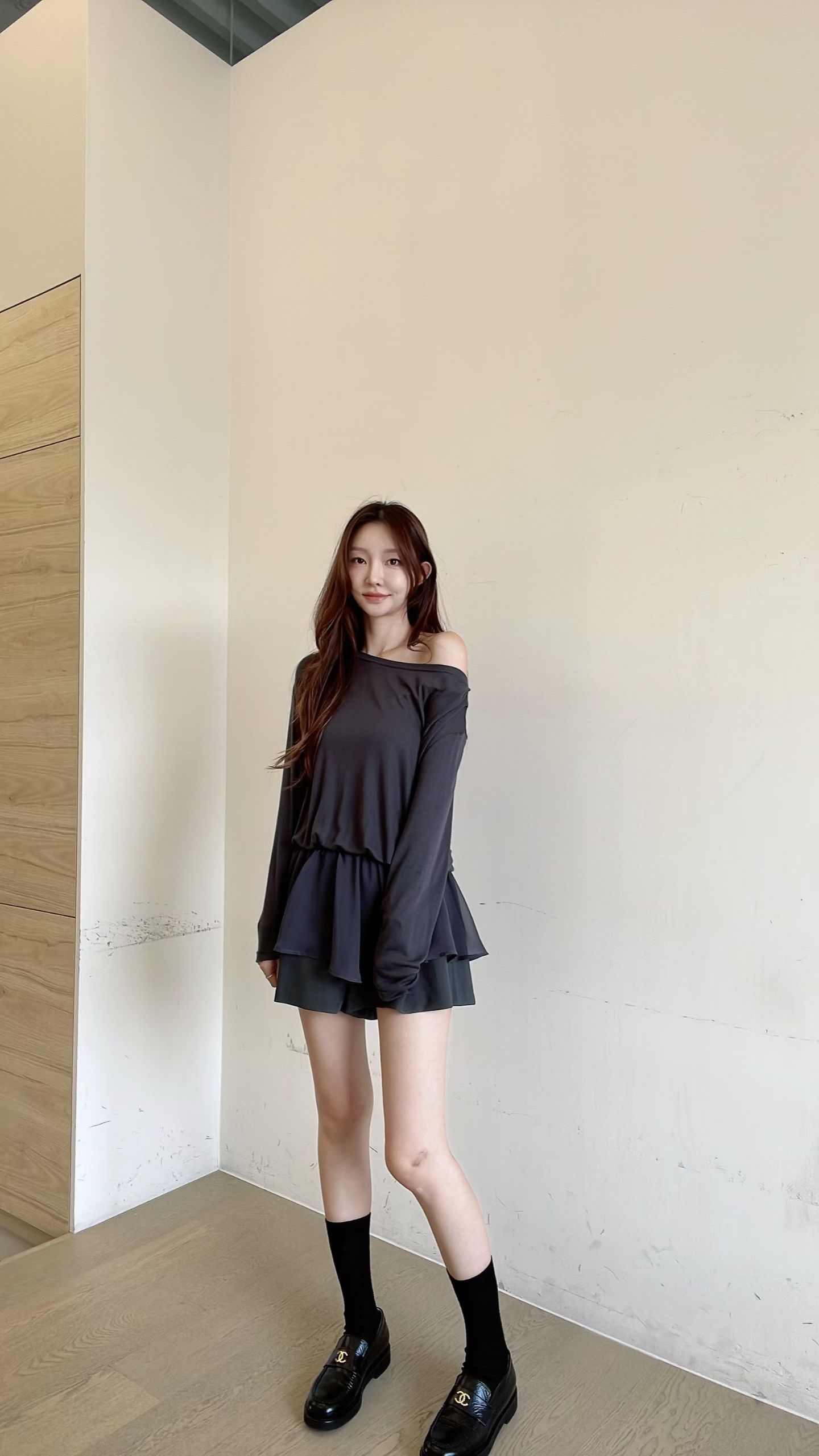 FV16 束腰ruffle 衫擺Top 