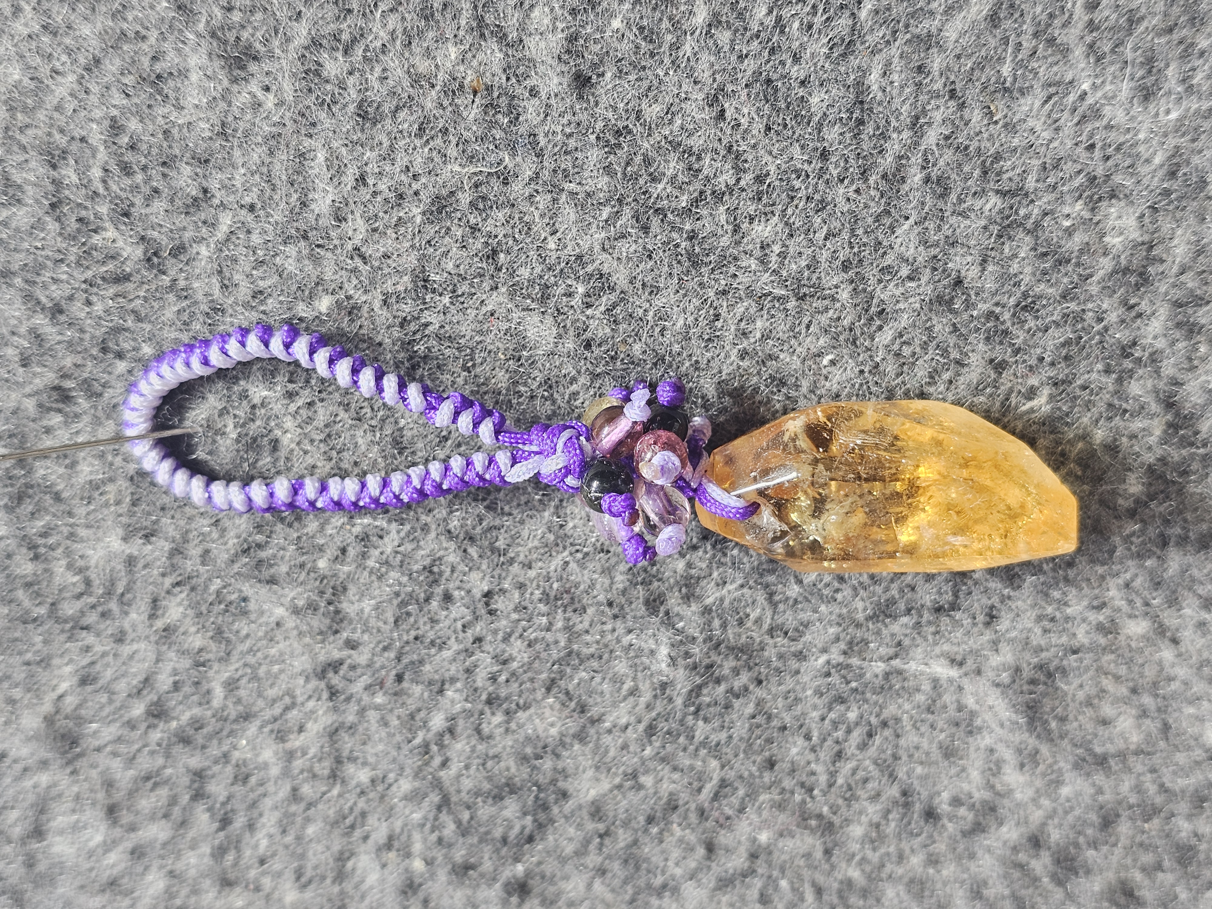 黃水晶原石吊飾