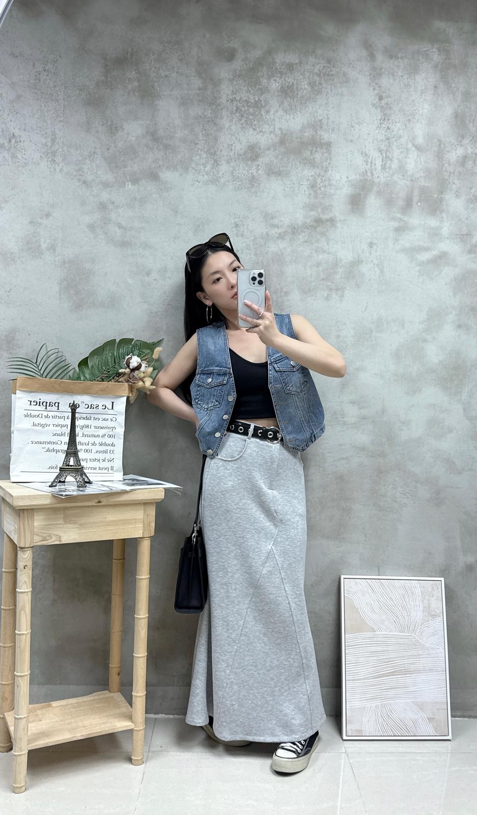 V領牛仔背心馬甲