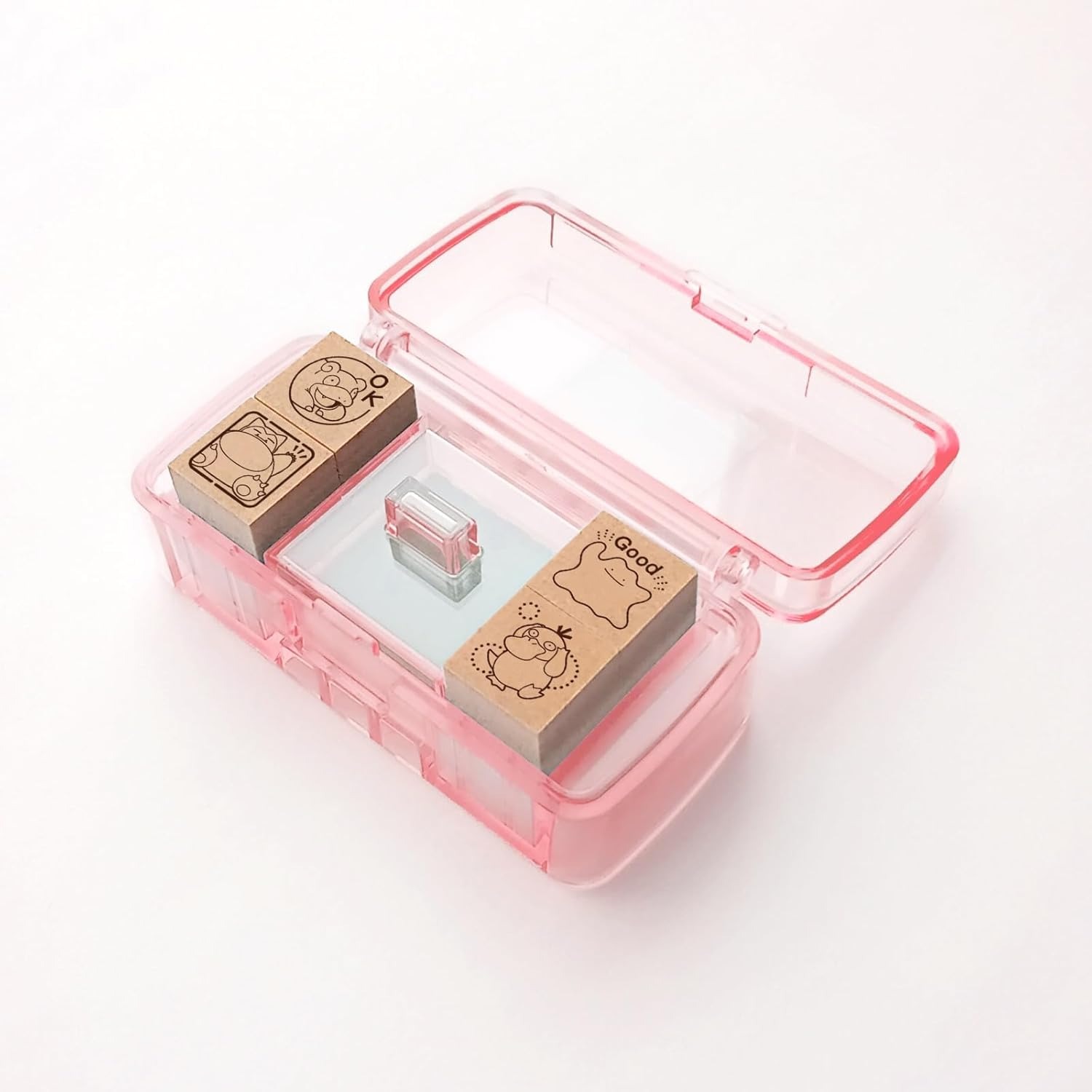 現貨｜Pokemon 傻鴨 / 呆呆獸 / 百變怪 / 卡比獸 日本製 迷你 木製 印章 套裝 (SGM-038) 