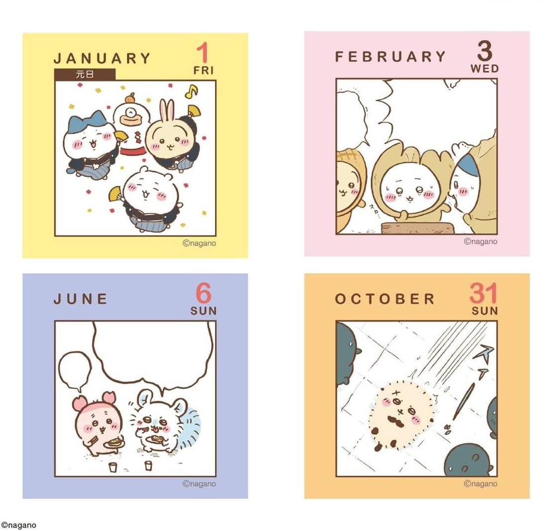 現貨｜Chiikawa ちいかわ 日版 2027年 迷你每日日曆 Daily Calendar (1000140766)