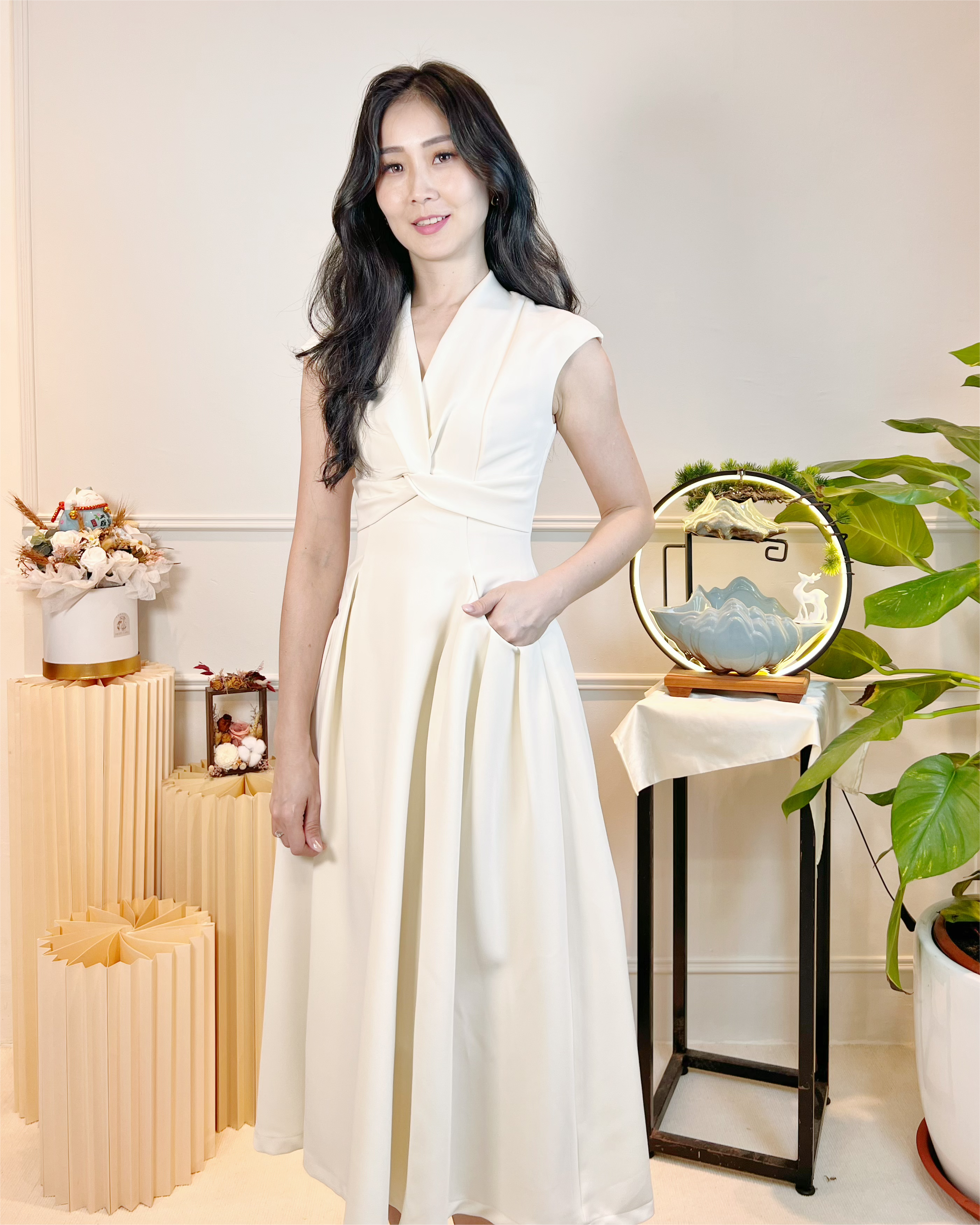 5092 Elena Grace Midi Dress