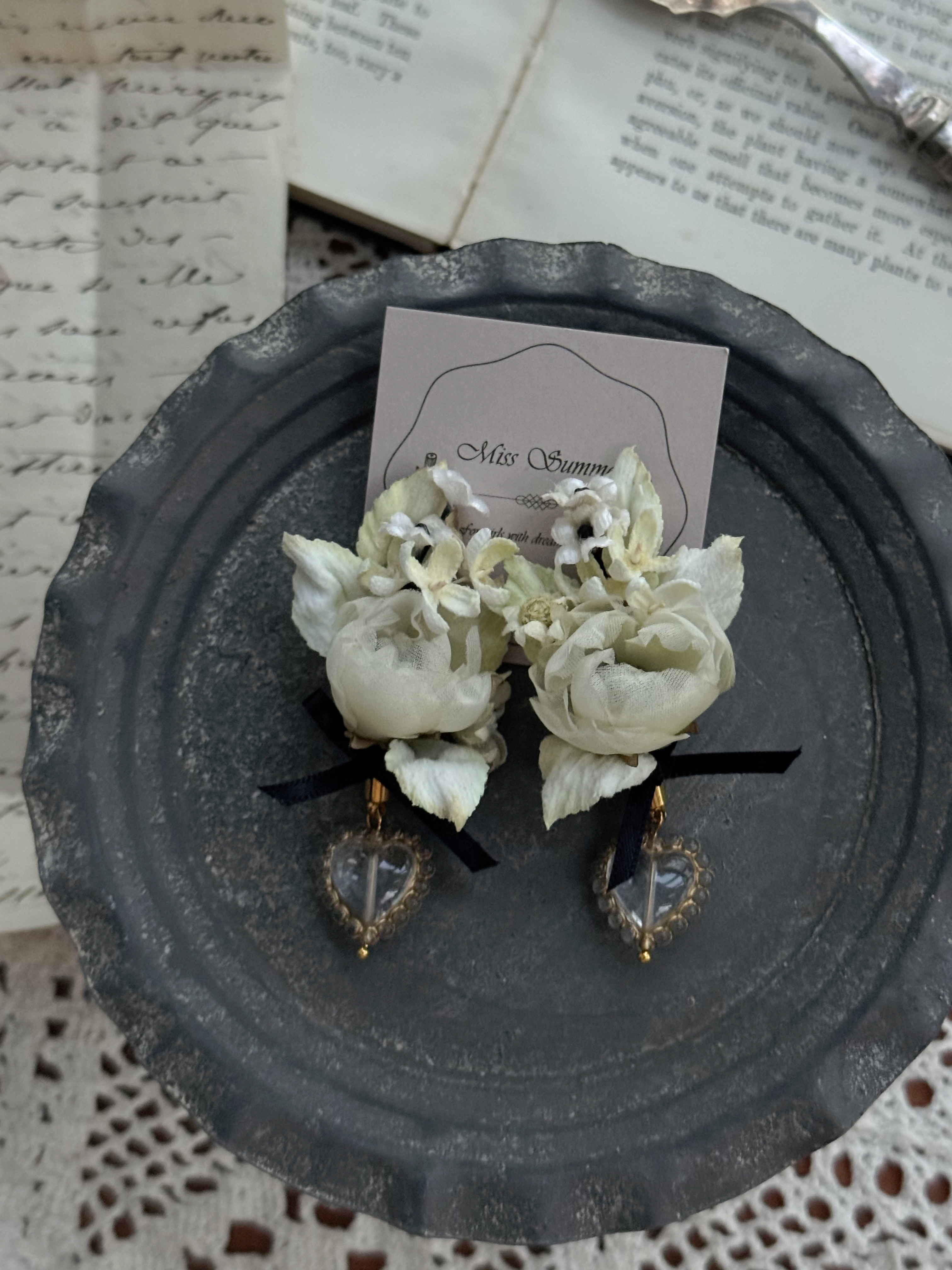 冬日風格花束耳環