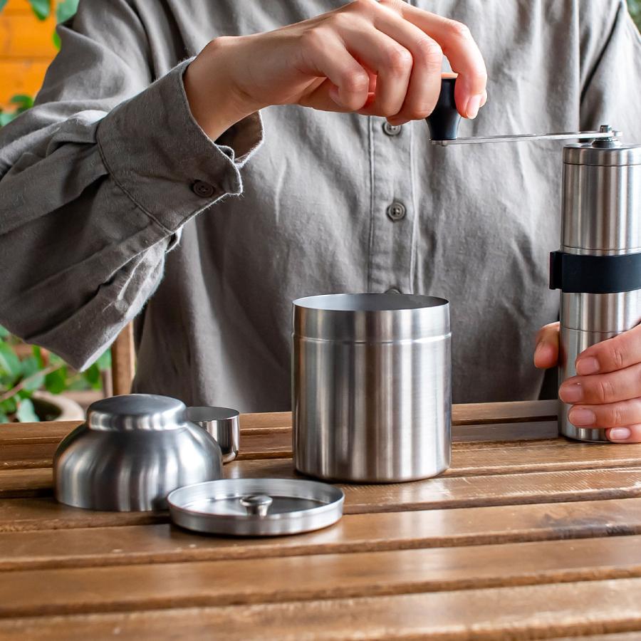 🔥🔥【日本製《KOGU》不鏽鋼咖啡豆密封罐】400ml