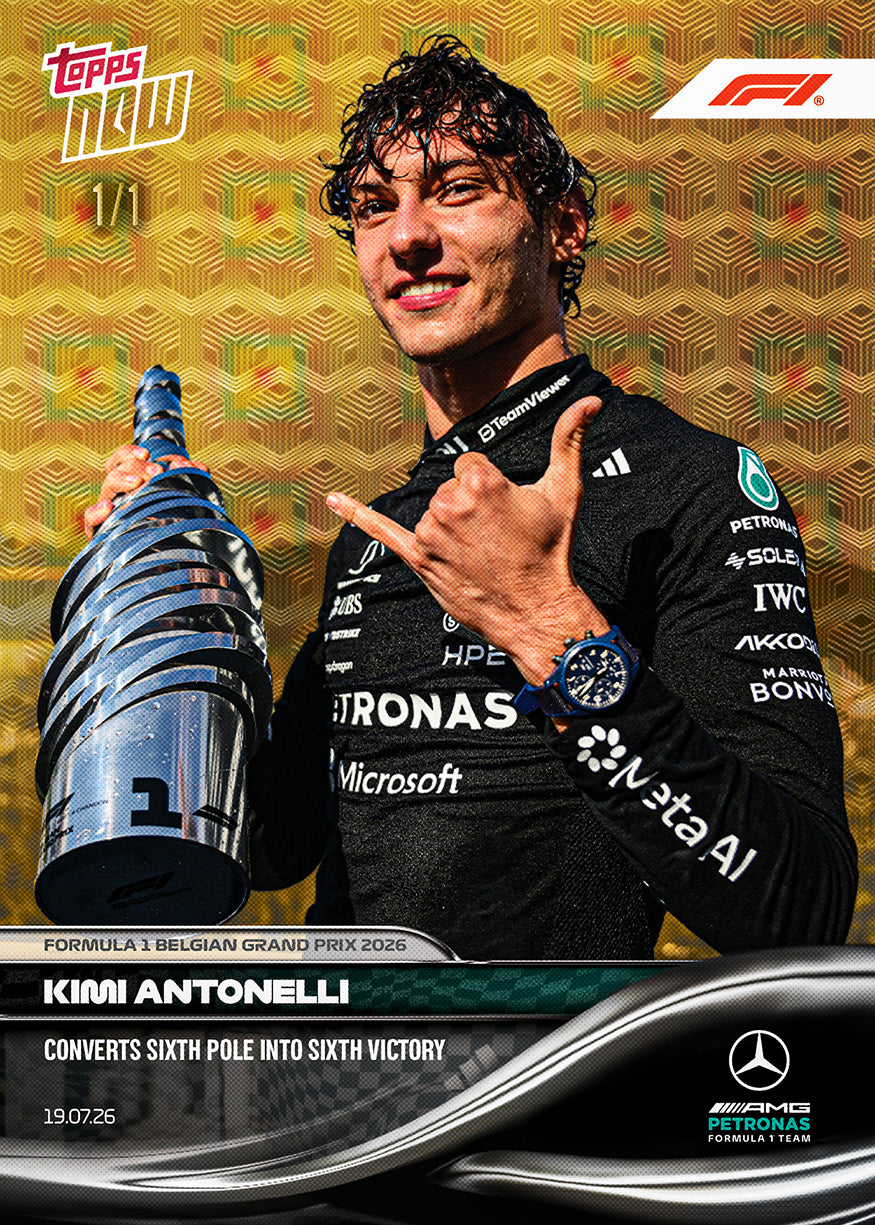 Kimi Antonelli - 2026 F1 Topps Now #48 Belgian GP 贏車卡【團購】