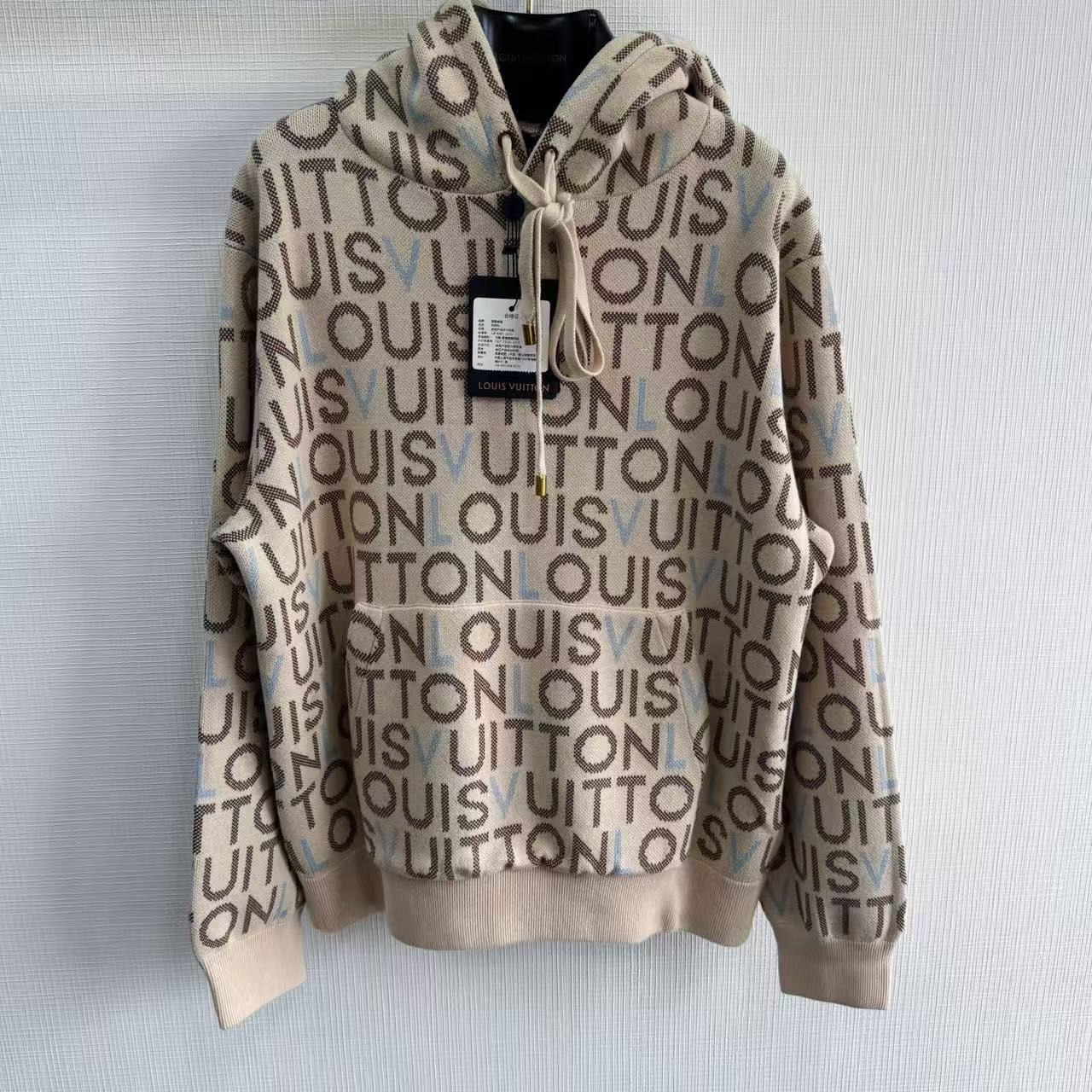 【頂級原單】LV Jacquard Signature Hoodie 提花標誌連帽衫