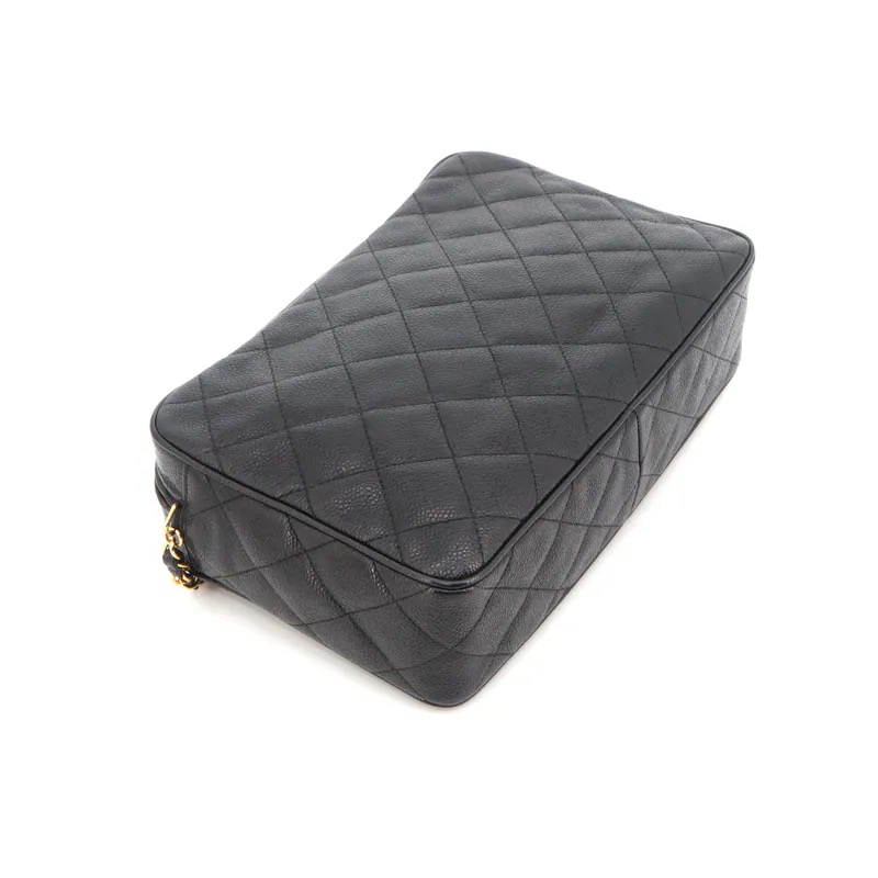 Chanel Matelasse Coco Mark Caviar Chain Camera Bag