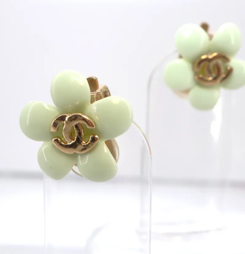 Chanel Coco Mark Flower Clip-on Earrings