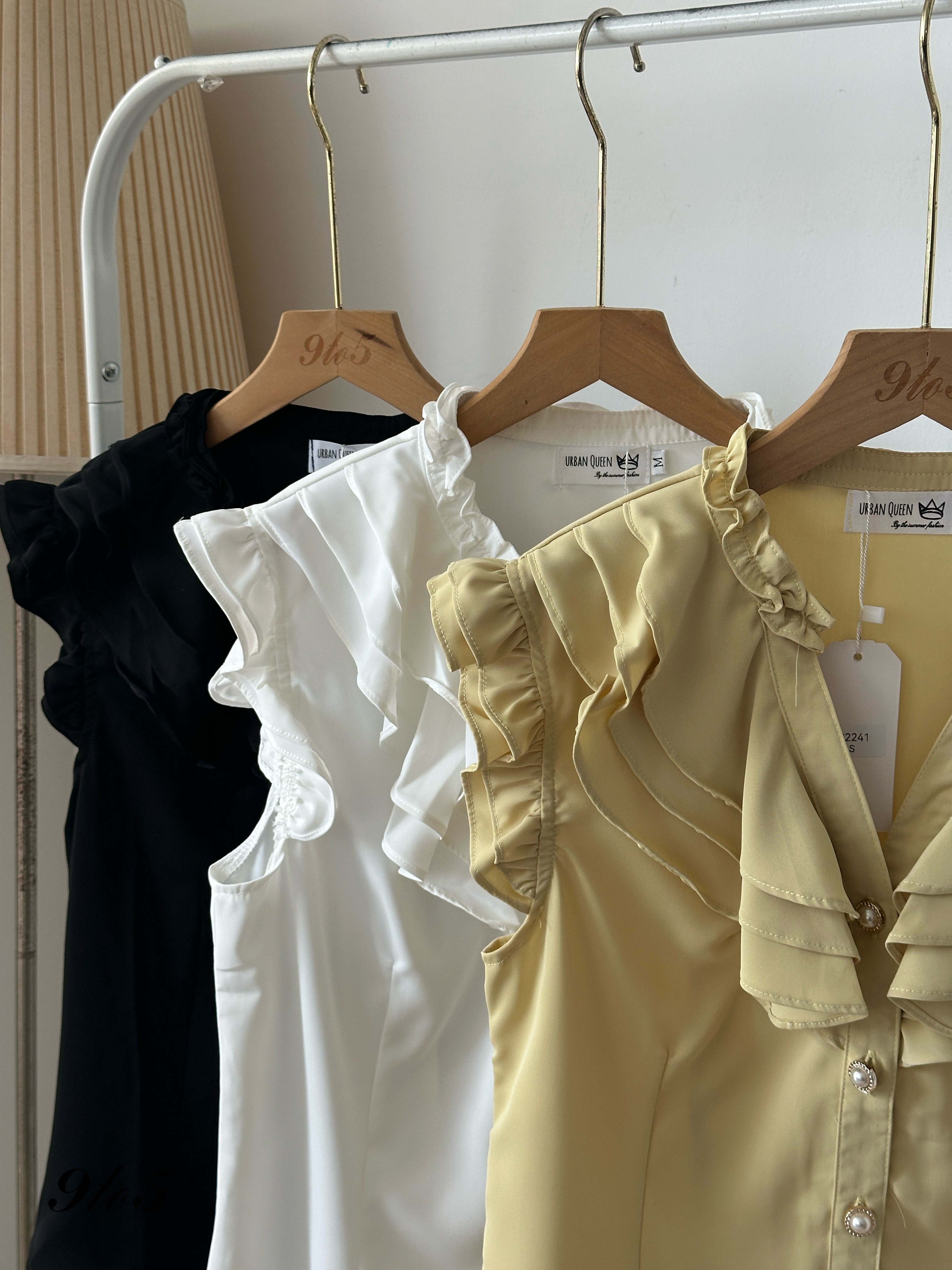 T3987 Cape Sleeve Ruffle Shirt - 3 Colors