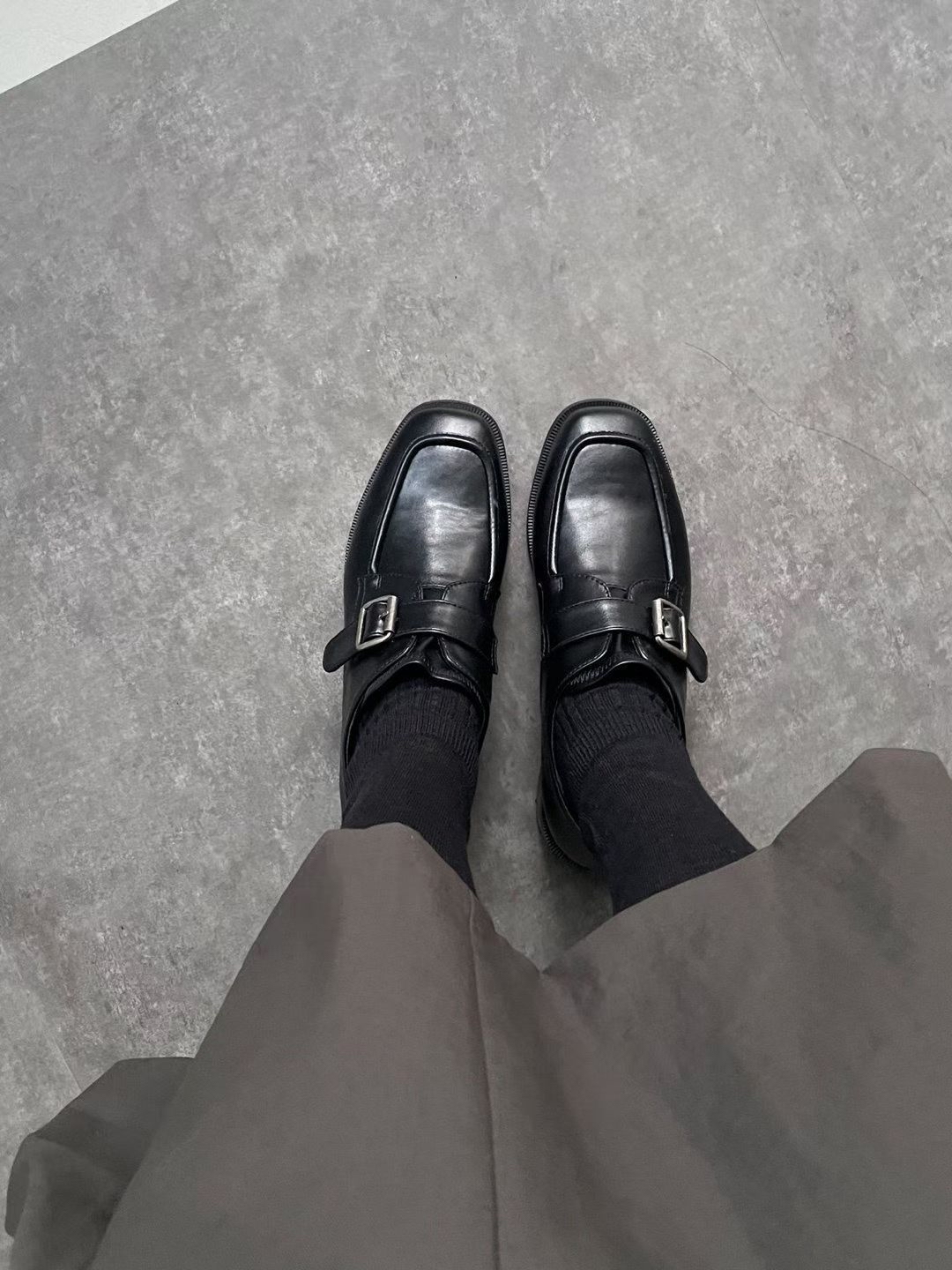 Square Buckle Loafers