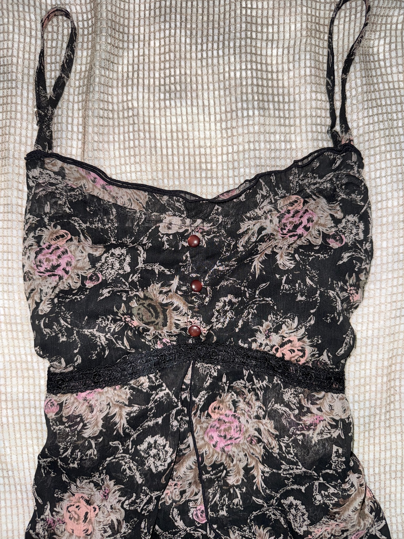 Grunge Tiered Chiffon Mini Dress