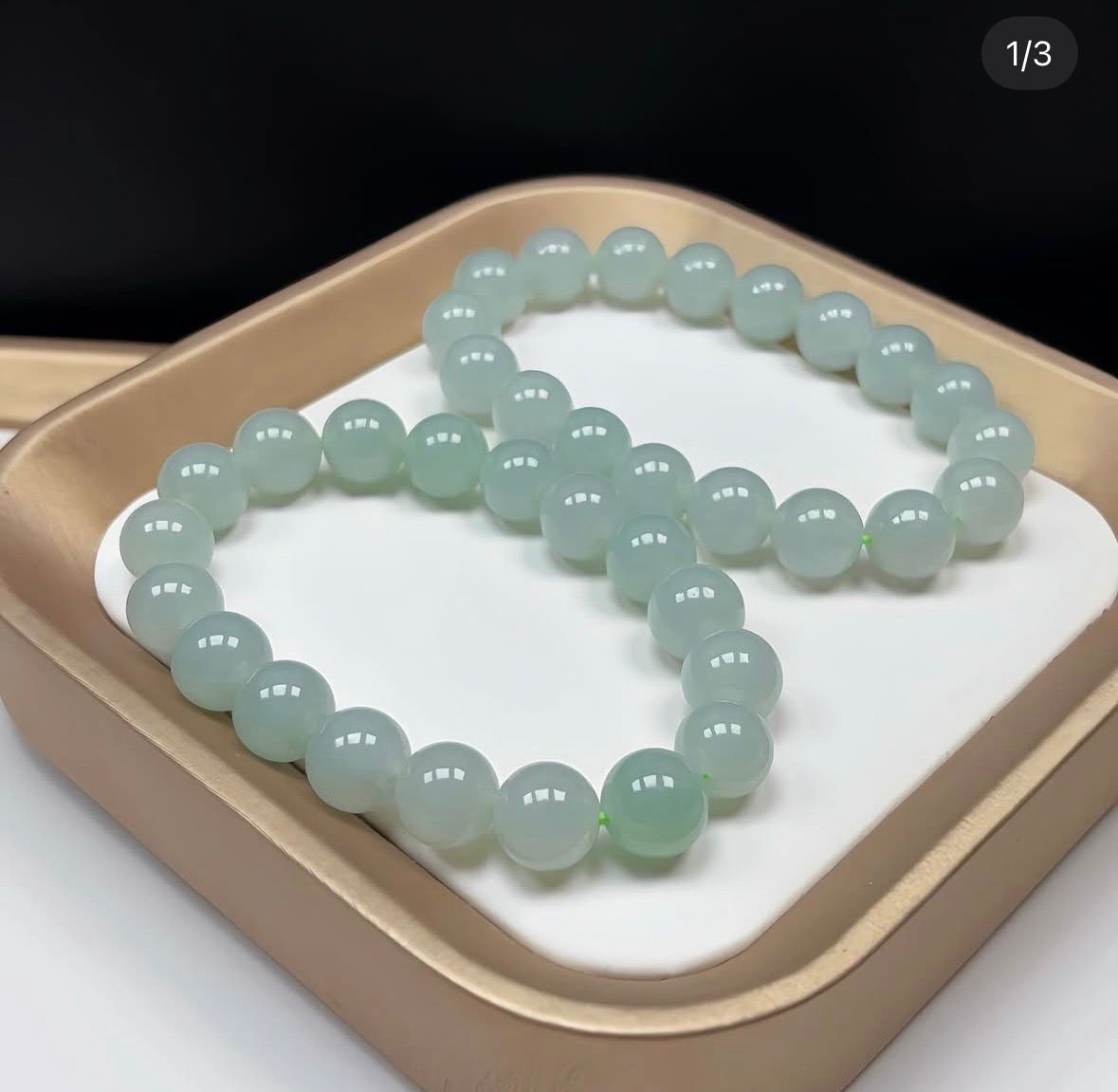 11mm 冰甜綠翡翠手串