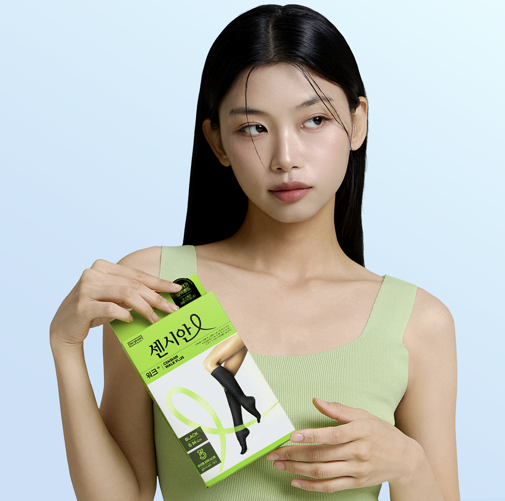 韓國 Dongkook 東國製藥 瘦小腿 黑色壓力襪｜Censian Relax Plus