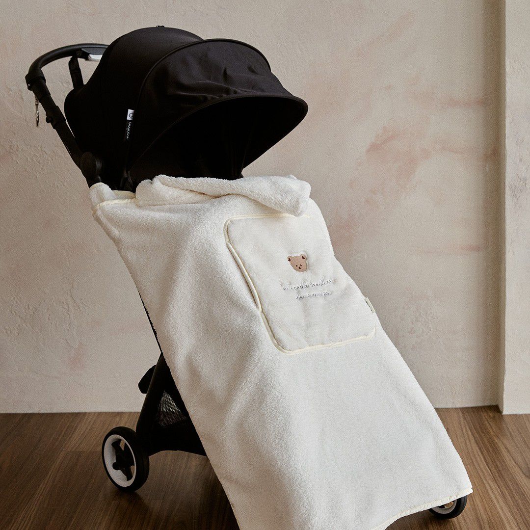 25F/W DTD溫馨抱抱暖白系列-微纖維雪花背巾毯