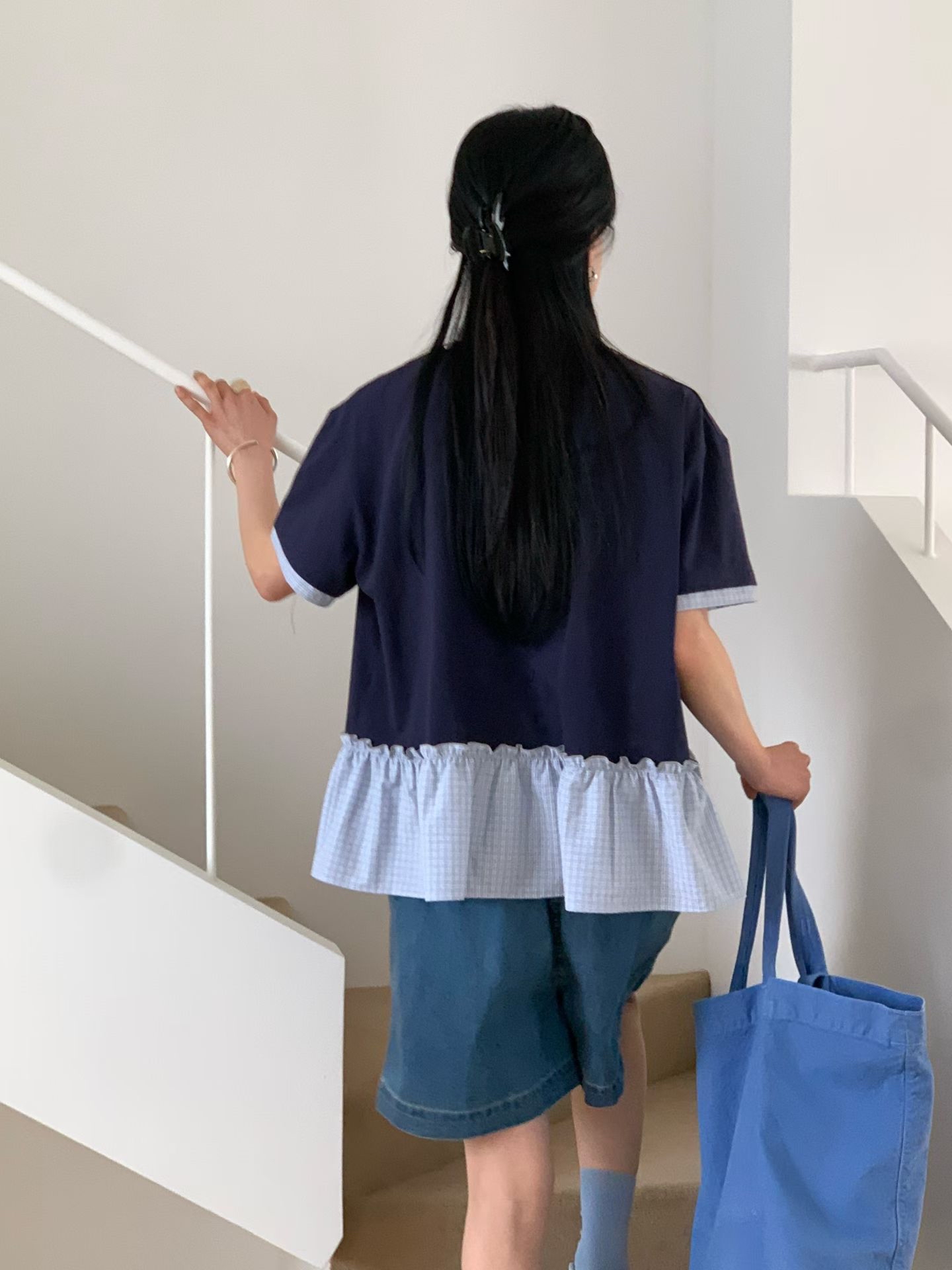 Reve 拼格仔棉Top