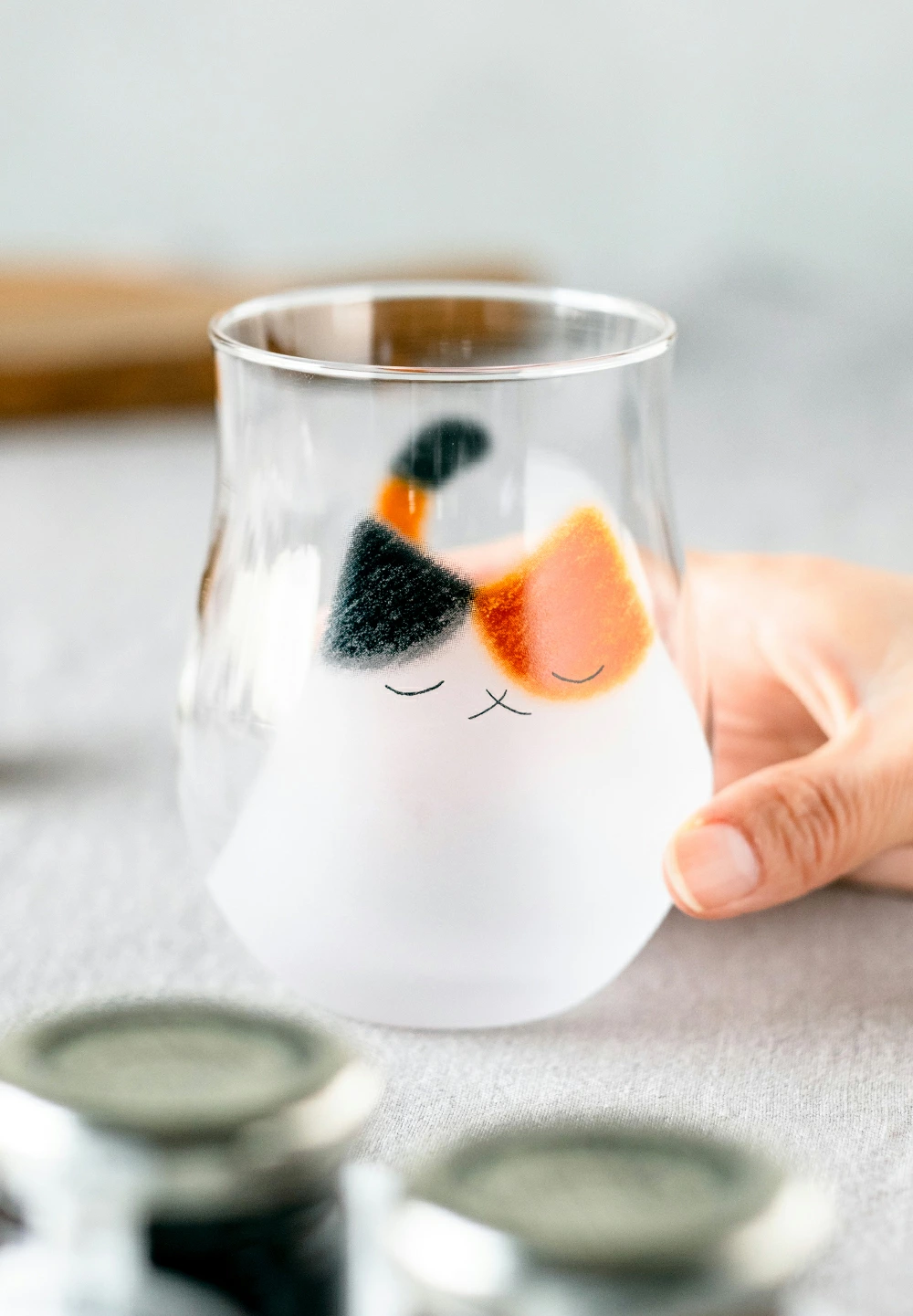 日本製 ADERIA 「我的家人」系列 ✨貓咪玻璃杯