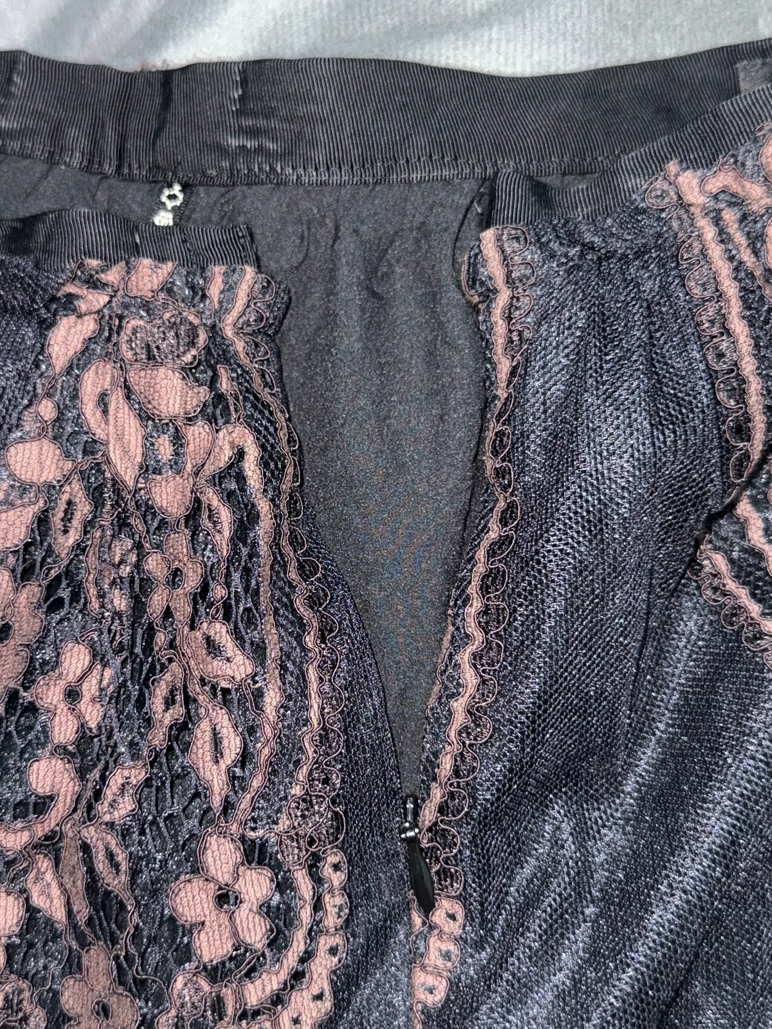 Vintage Whimsigoth Black Mesh Midi Skirt