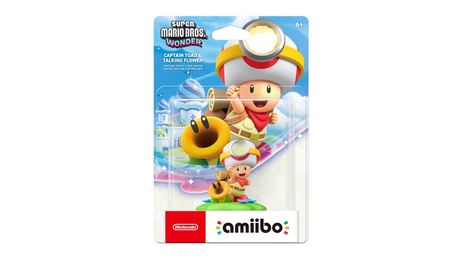 【預售 26/3】AMIIBO 超級瑪利歐兄弟驚奇 (奇諾比奧隊長&閒聊花花) / Super Mario Bros. Wonder (Captain Toad & Talking Flower)  PO0395