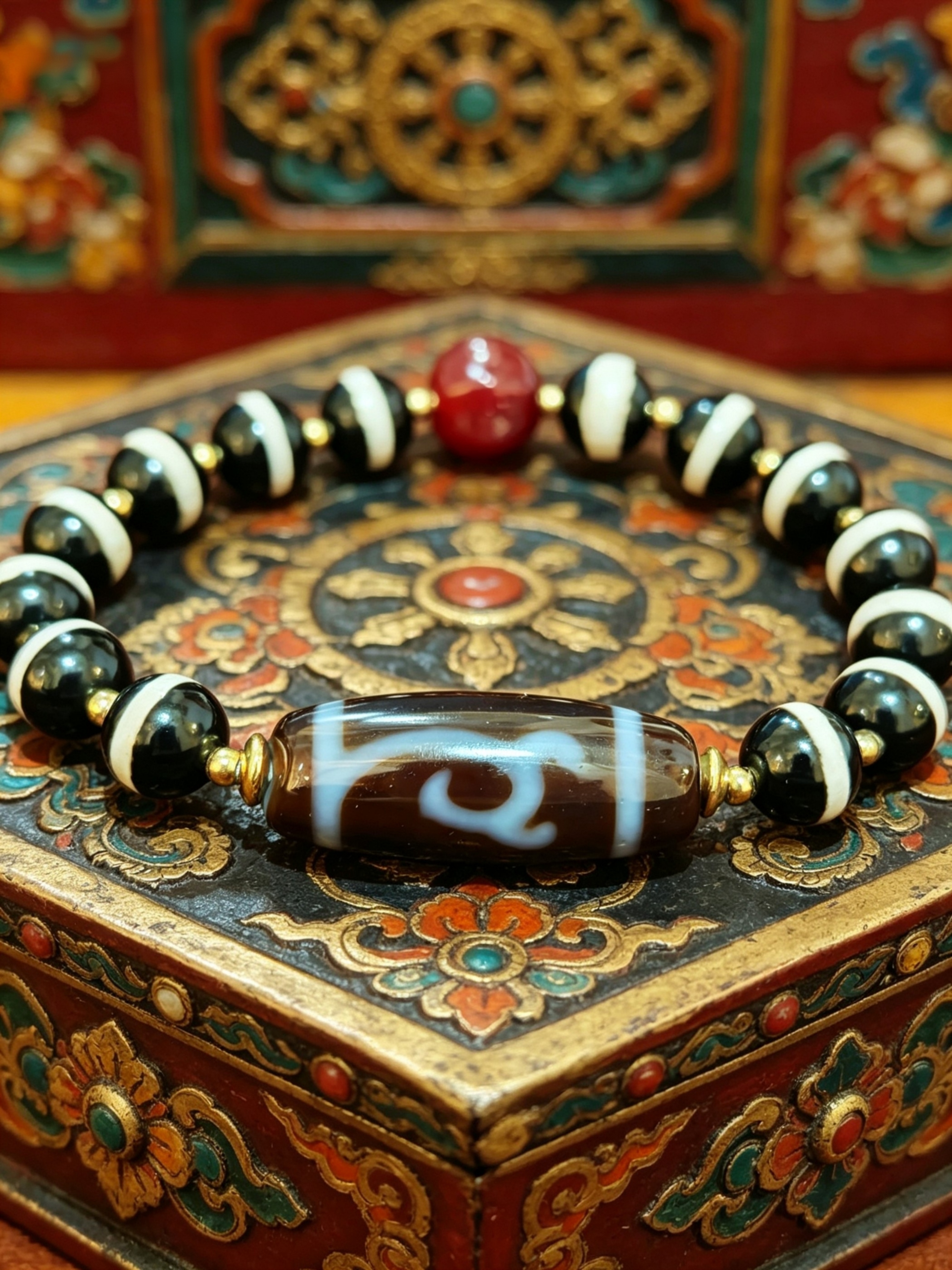 「藍沁綠度母天珠」240414