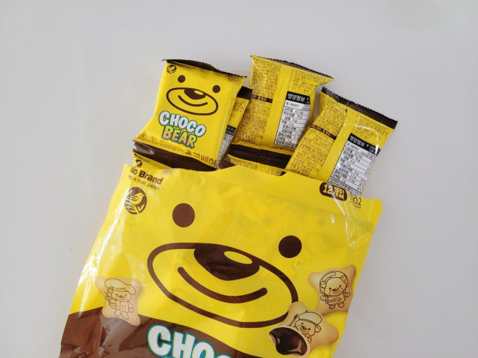 韓國 No Brand 朱古力夾心 熊仔餅 12包/袋｜Choco Bear 300g