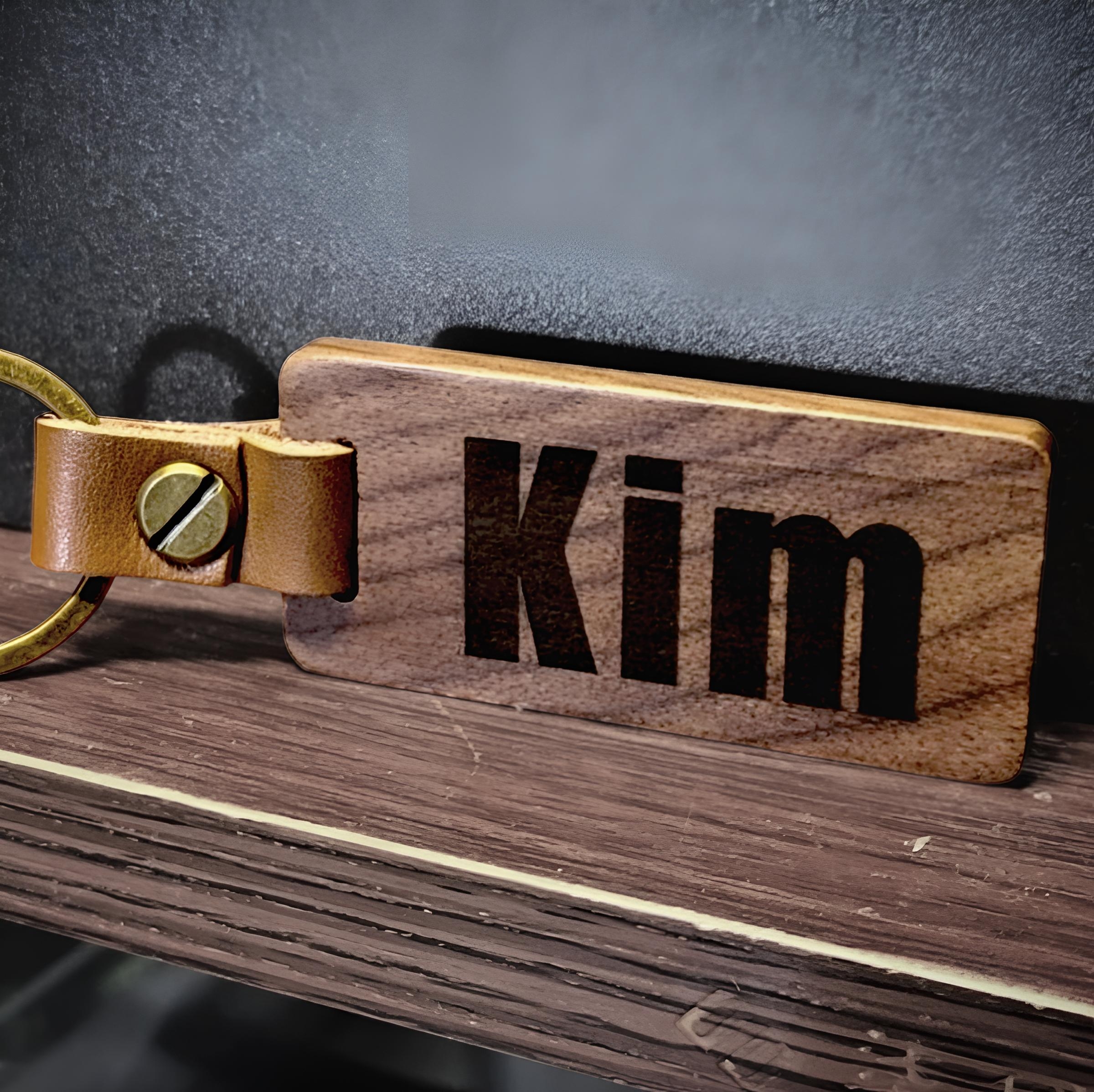 【胡桃木。皮革】HONGKONGER 木製鎖匙扣 