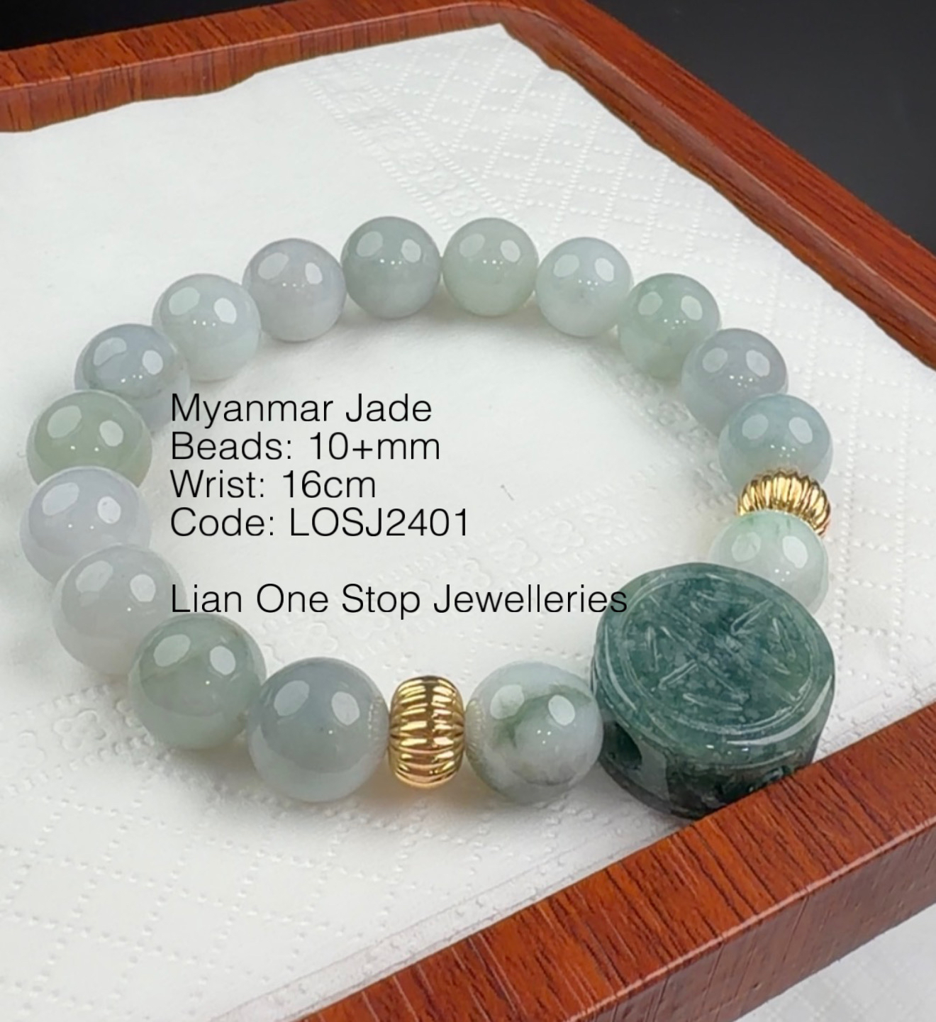Code: LOSJ2401 Myanmar Jade 10+mm