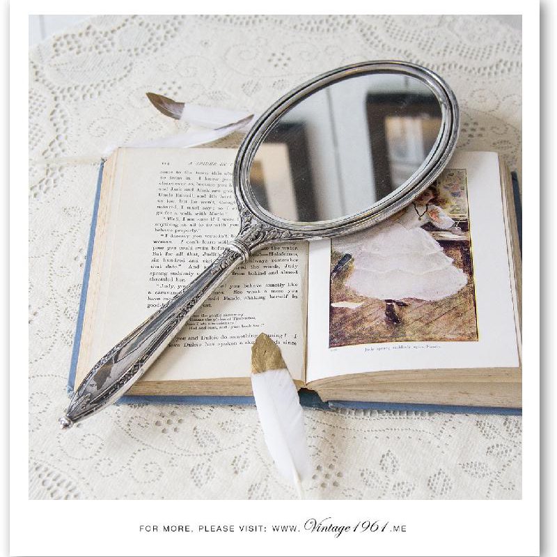 1950s Silver Tone Brush x Mirror x Ring Box Set (CA257)