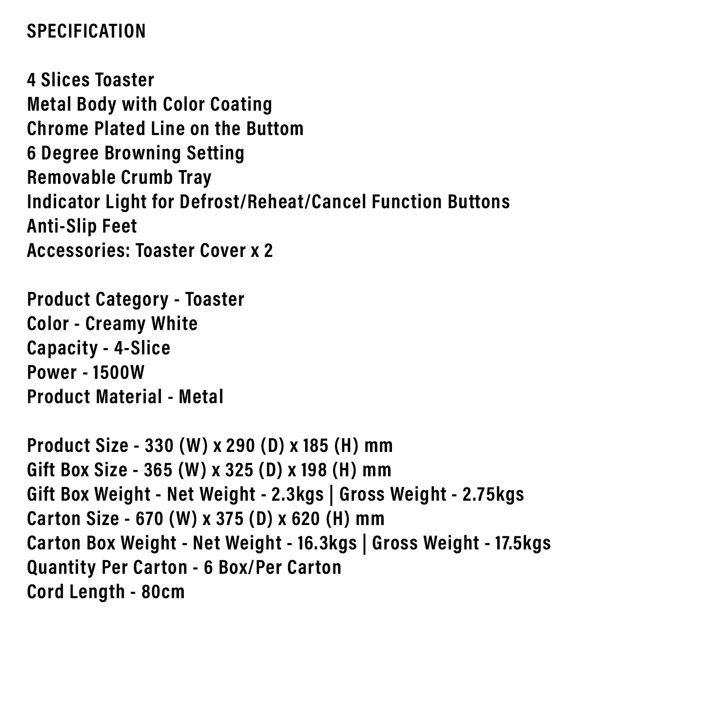 Faber Vintage Series Toaster FT V8504