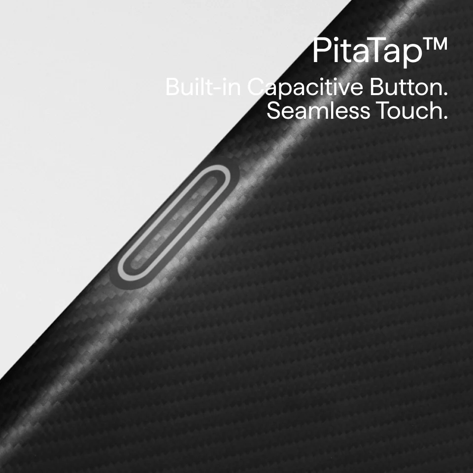 Pitaka Edge Case for iPhone 18 Series - 600D Black/Grey Twill