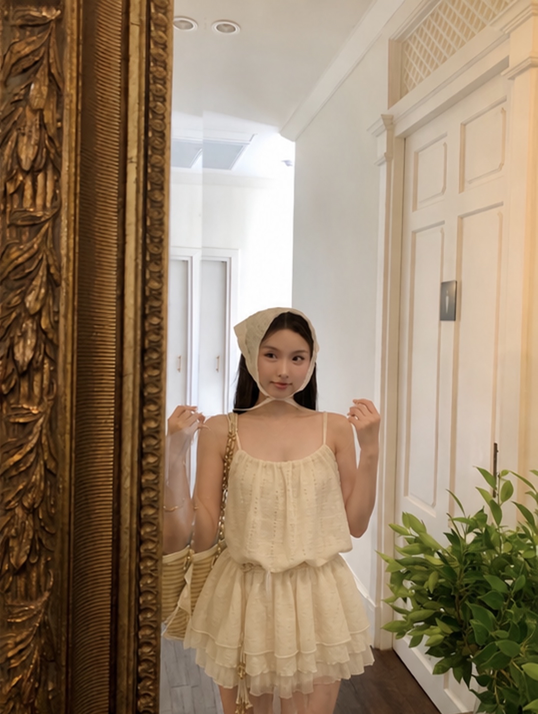 1801 Soft ruched singlet top | 柔感抽褶吊带