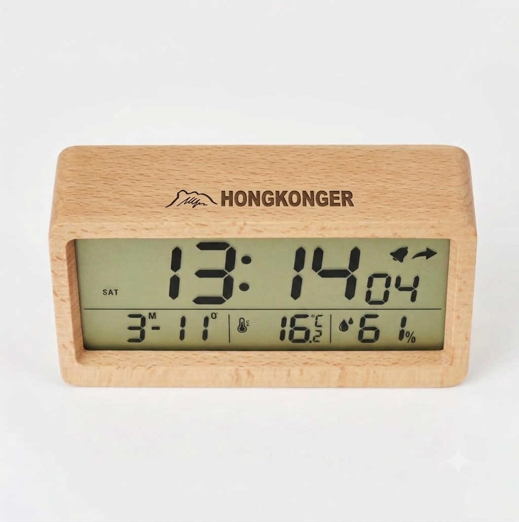 獅子山 HONGKONGER • 實木座檯時鐘（免費刻名/自定設計）