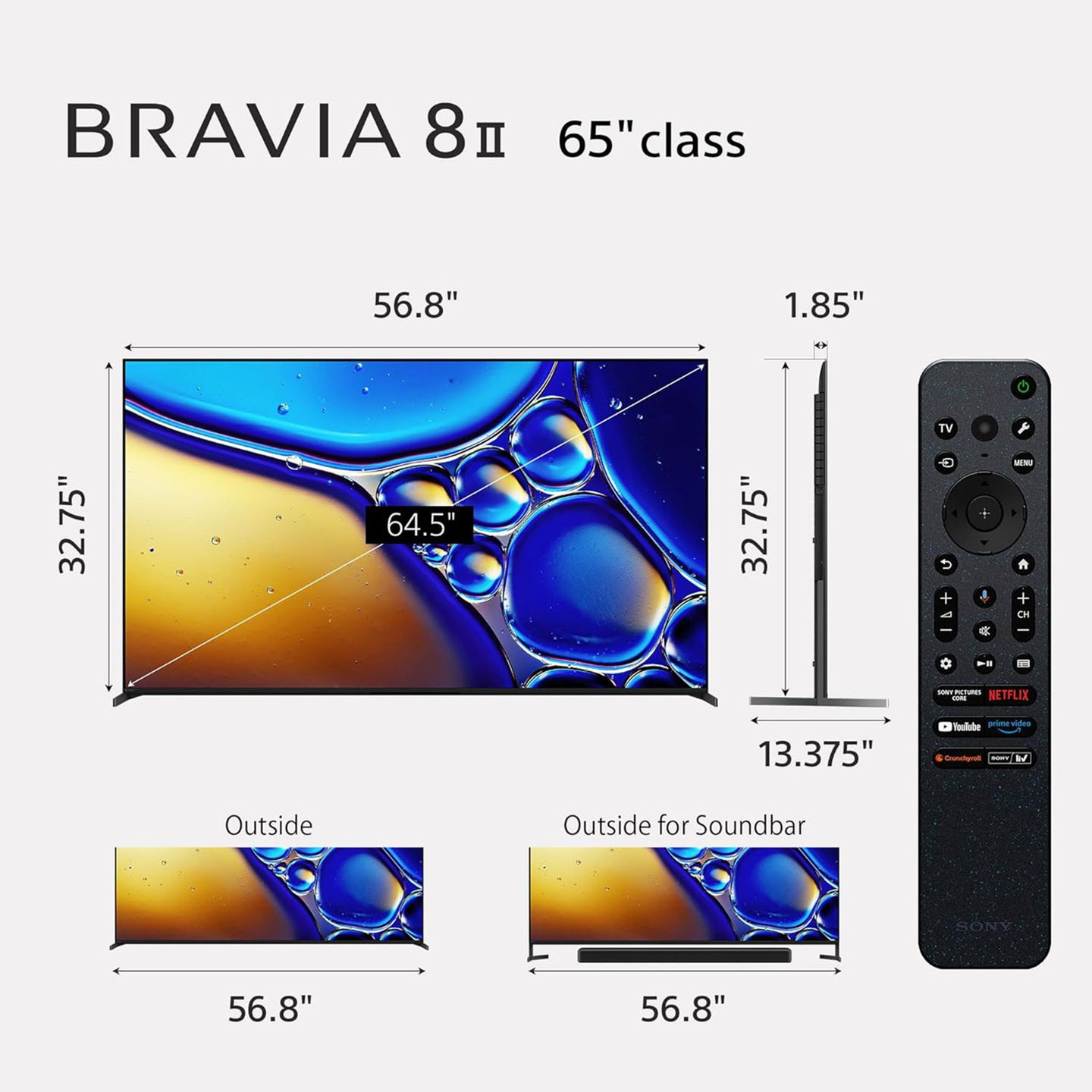 Sony 65" BRAVIA 8 OLED 4K Google TV (K-65XR80M2)