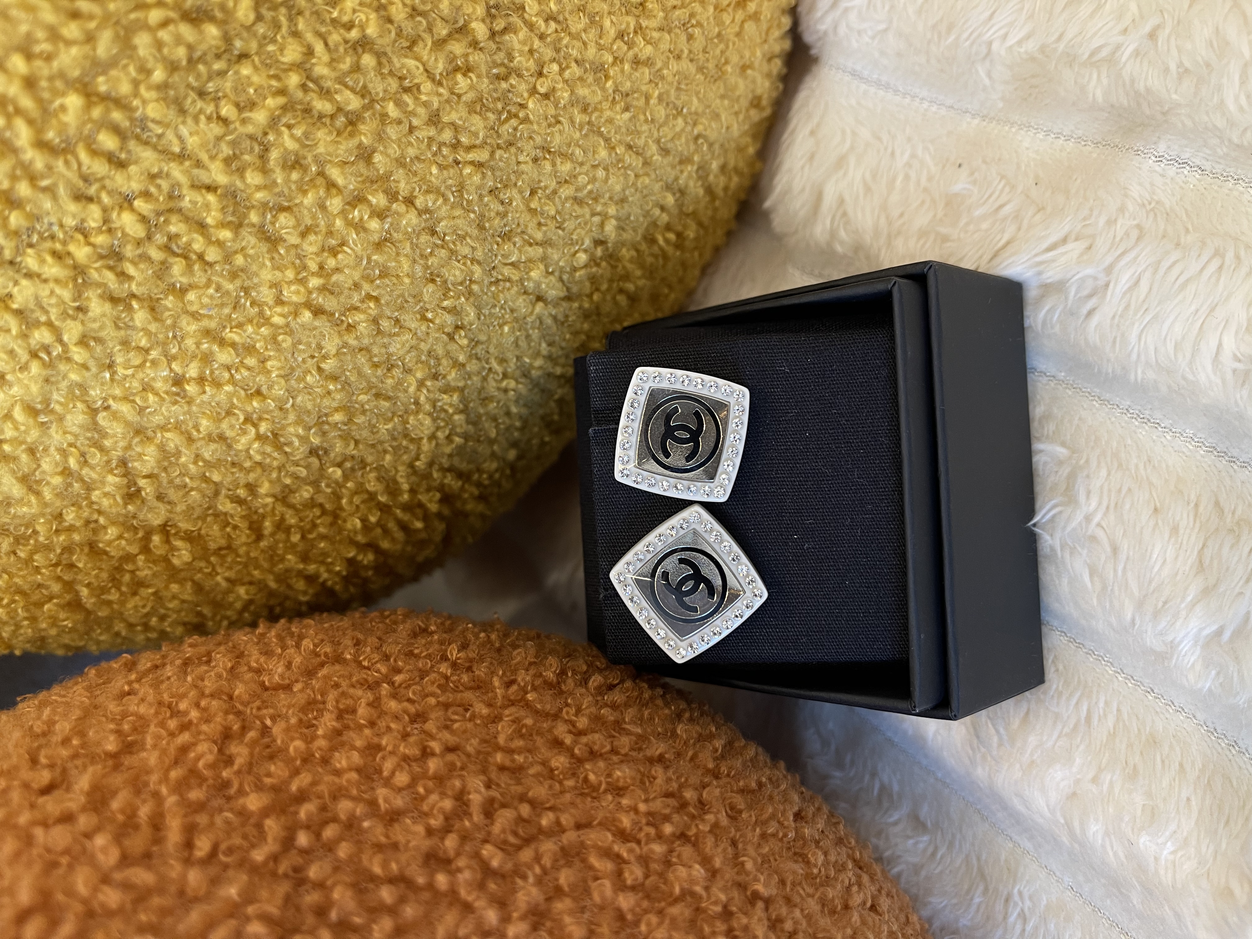 Pre-Owned CHANEL Square CC Logo Earrings / Product Code: 2491208