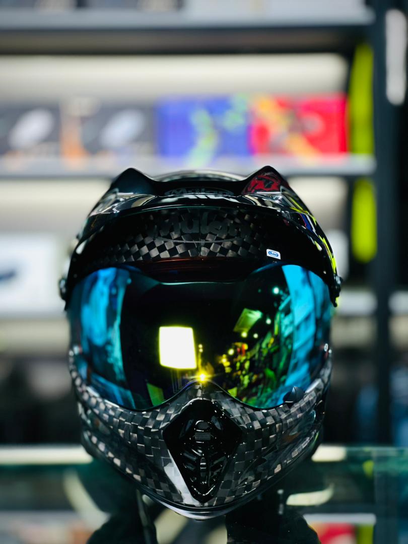 MULAN 739 12K CARBON FIBRE Adventure Helmet | Bulletproof Kevlar | Photochromic Visor | ECE Approved | Touring Ready