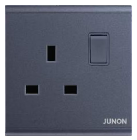 俊朗 天悅 黑 13A單蘇有掣 插座