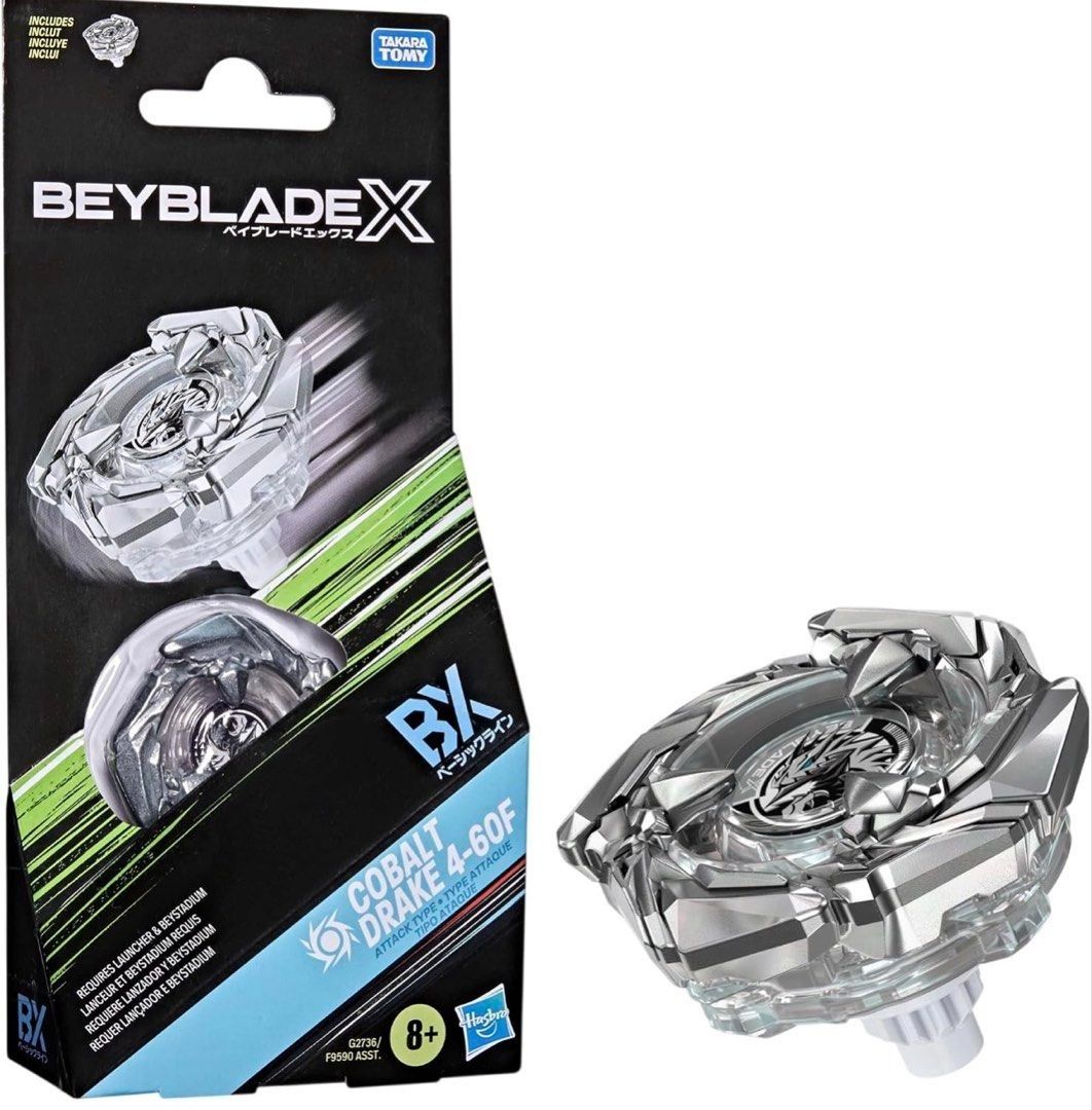 【預訂】爆旋陀螺 X BX-00 透明鈷藍魔龍 4-60F BEYBLADE X BX00 Cobalt Drake 4-60F Clear Ver. 【美版】(原日版為限定) 