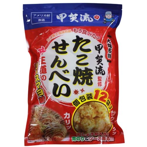 日本Costco  甲賀流章魚燒風味仙貝煎餅12袋裝 