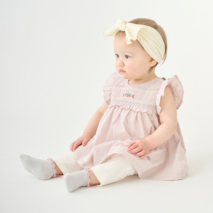 🇯🇵預訂 日本直送🇯🇵 Petit Main 三色草莓刺繡緞帶褶皺包屁裙