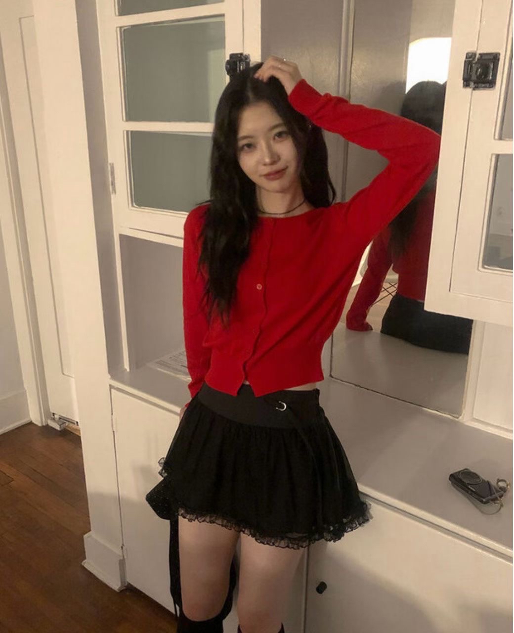 【 🫧超心動Sheer設計˚ʚɞ美の波浪點綴！連BELT傘型蛋糕裙褲🤍 】 Dreamy Belt Skirt Pants(兩色入)