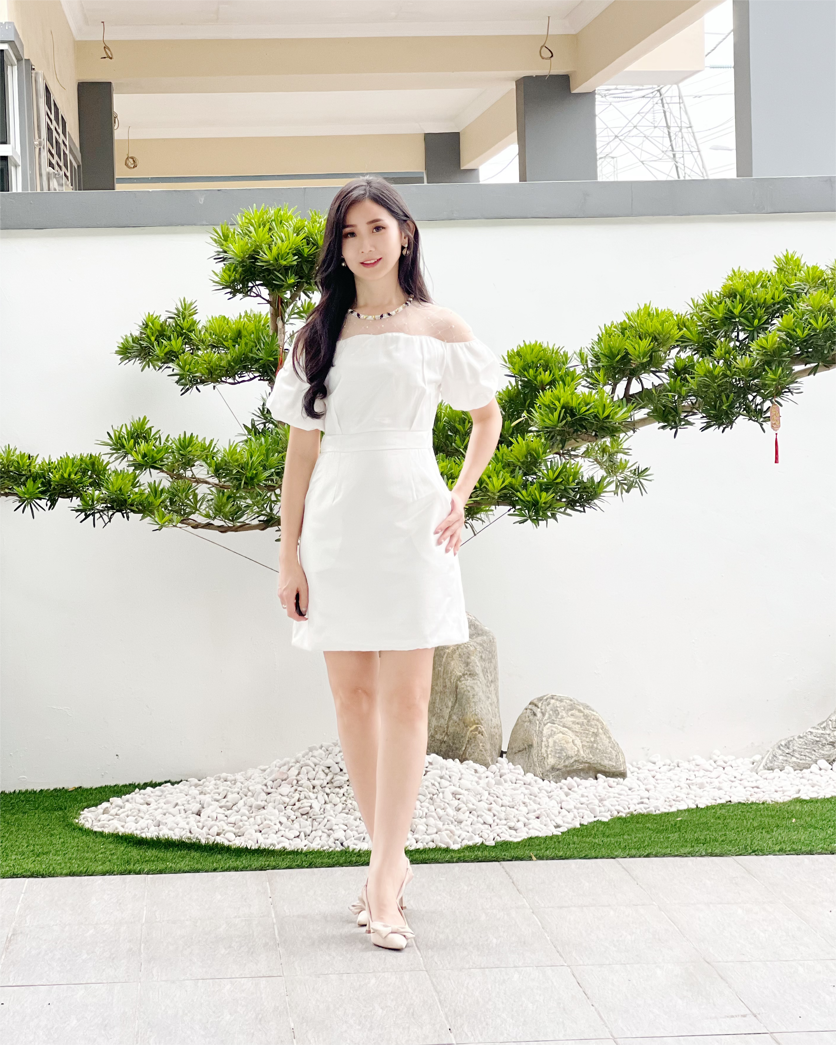 5081 Celeste Pearl Mini Dress