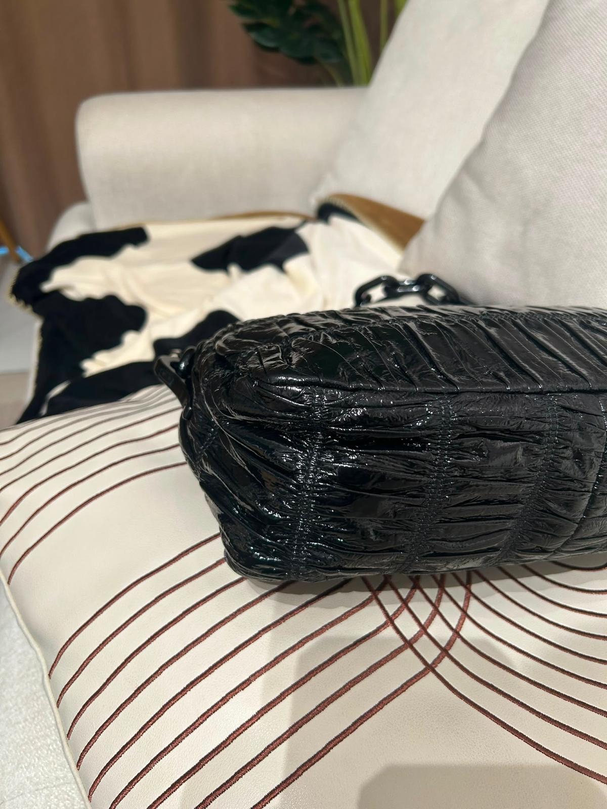 Prada So Black Shoulder Bag 油蠟皮 100%Authentic, 98%New ✅Dust bag
