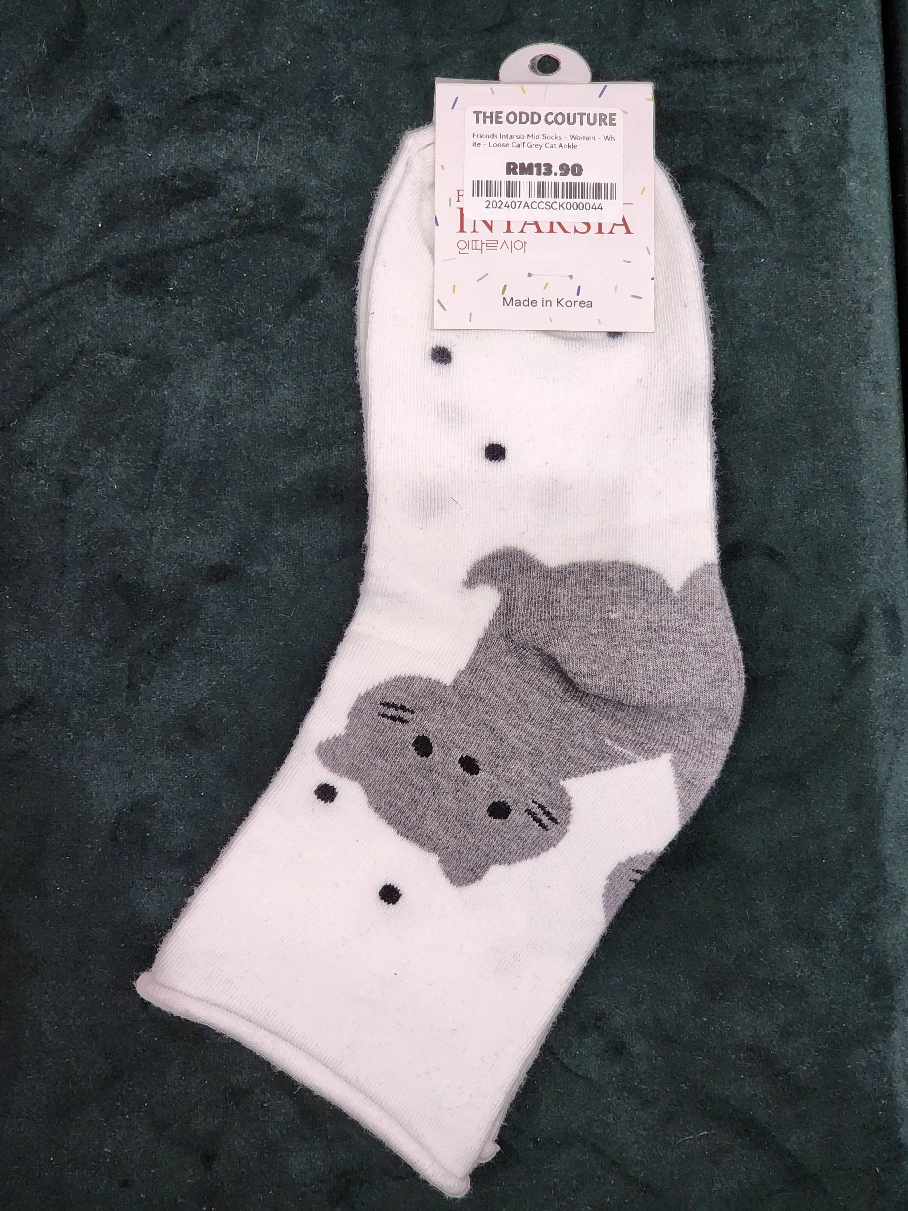 Friends Intarsia Mid Socks Loose Calf