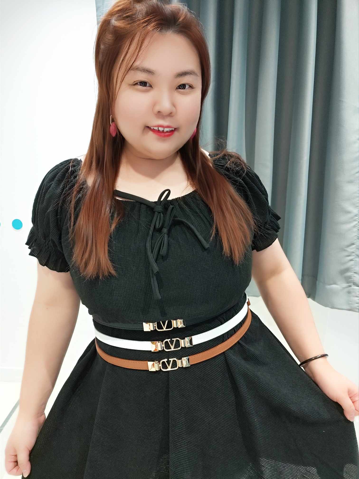 ENB09 DOA09 V金属配件细腰带