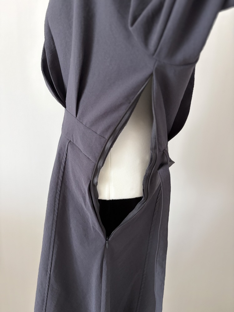 The Madeleine Belted Dress (Charcoal)
