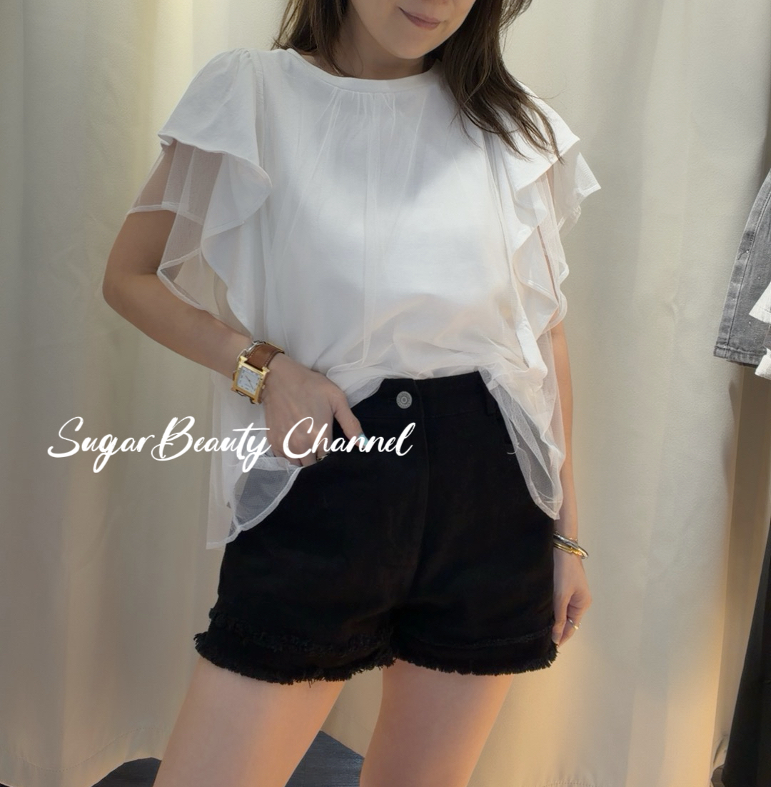 高質網紗ruffles Top