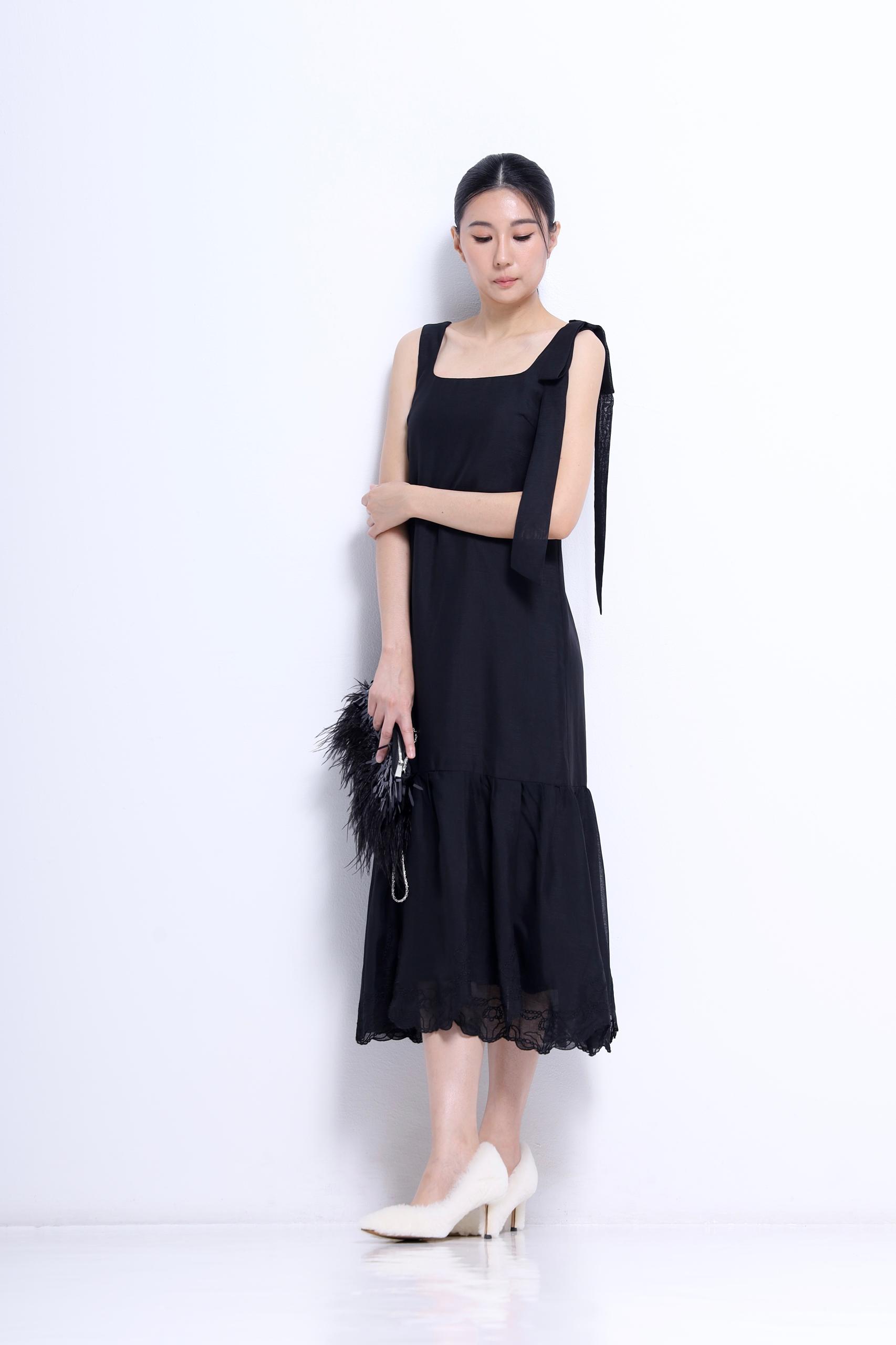 CD2152 PHEONY MESH ORGANZA EMBD DRESS