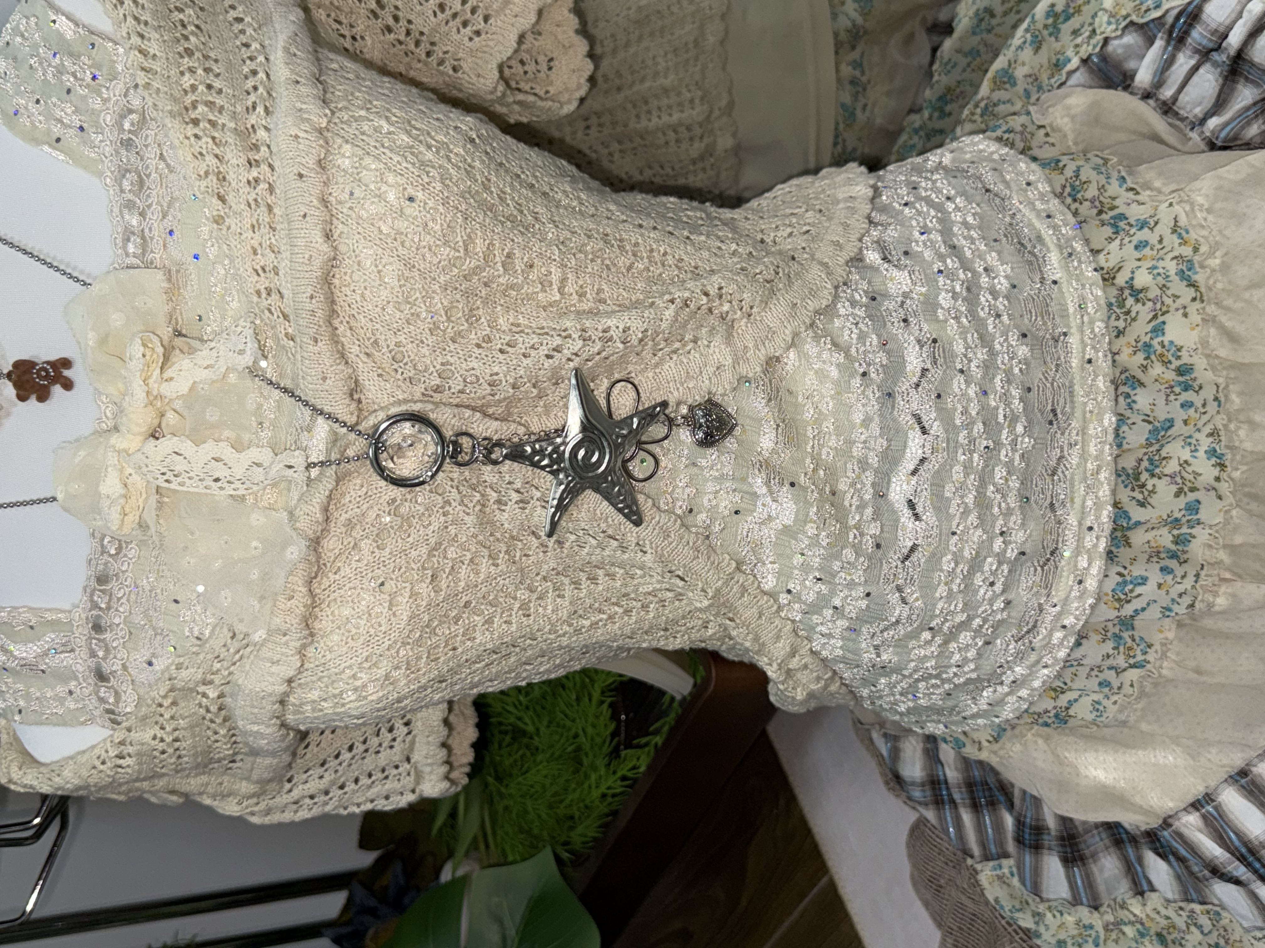 Cream Bows Florals Cottagecore Set