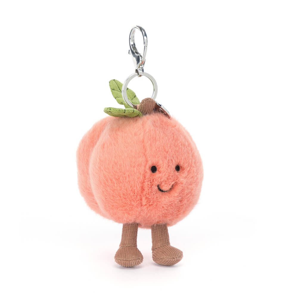 JELLYCAT Amuseables Peach Bag Charm 趣味雙葉桃鎖匙扣掛件