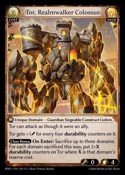Tor, Realmwalker Colossus / RDO-370 (SR)
